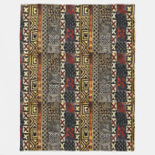 Abstraktes afrikanisches Modedesign Fleecedecke (Vorderseite)