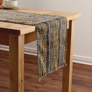 Abstraktes afrikanisches Modedesign Kurzer Tischläufer