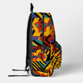 Abstraktes afrikanisches Muster Bedruckter Rucksack (Links)