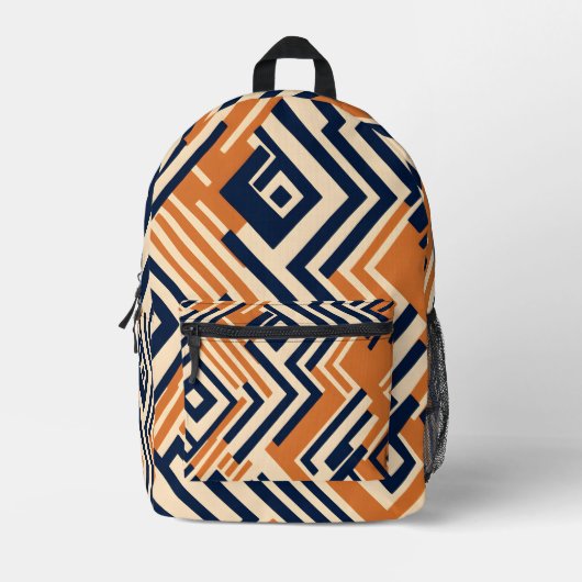 Abstraktes afrikanisches Muster Bedruckter Rucksack (Vorderseite)