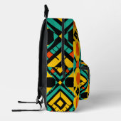 Abstraktes afrikanisches Muster Bedruckter Rucksack (Links)