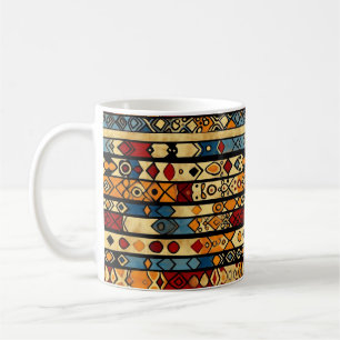 Abstraktes afrikanisches Muster Kaffeetasse