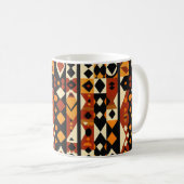Abstraktes afrikanisches Muster Kaffeetasse (VorderseiteRechts)