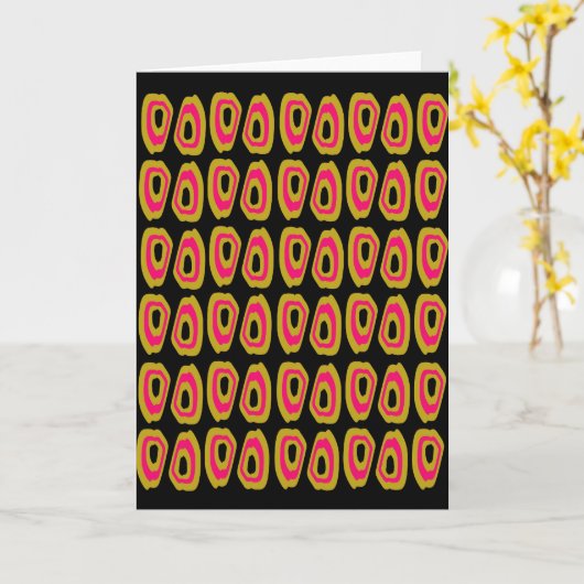 Abstraktes afrikanisches Muster Karte (Gelbe Blume)