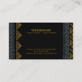 Abstraktes afrikanisches Muster Visitenkarte (Rückseite)