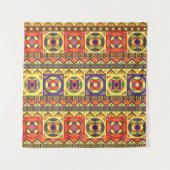 Abstraktes Afrikanisches Nahtloses Muster mit Ge Wandteppich (Vorderseite)