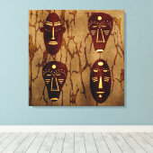 Abstraktes afrikanisches Stammesgebiet zeichnend Leinwanddruck (Insitu (Holzboden))