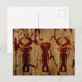 Abstraktes afrikanisches Stammesgebiet zeichnend Postkarte (Vorne/Hinten)