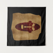 Abstraktes afrikanisches Stammesgebiet zeichnend Wandteppich (Vorderseite (Horizontal))