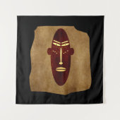 Abstraktes afrikanisches Stammesgebiet zeichnend Wandteppich (Vorderseite)