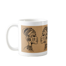 Abstraktes afrikanisches Stammesgesicht-Mug | Mini