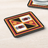 Abstraktes afrikanisches Stammesmuster Getränkeuntersetzer (Linke Seite)