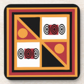 Abstraktes afrikanisches Stammesmuster Getränkeuntersetzer (Vorderseite)