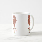 Abstraktes afrikanisches Stammesportrait Kaffeetasse (VorderseiteRechts)