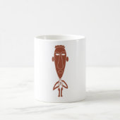 Abstraktes afrikanisches Stammesportrait Kaffeetasse (Mittel)