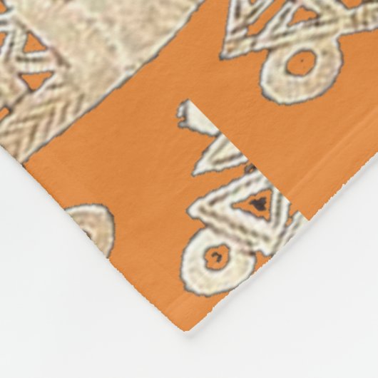 Abstraktes afrozentrisches Motif Fleecedecke (Ecke)