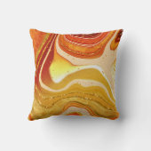 Abstraktes Agate V1 Hot Orange ID827 Throw Kissen (Rückseite)