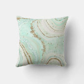 Abstraktes Agate V1 Mint ID827 Kissen (Rückseite)