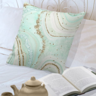 Abstraktes Agate V1 Mint ID827 Kissen