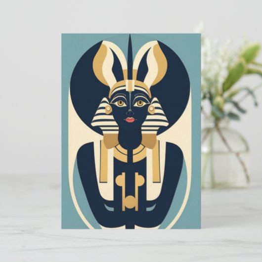 Abstraktes Ägypten Einladung (Stehend Vorderseite)