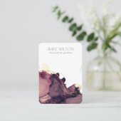 Abstraktes Alcohol Ink Gold Maroon Necklace Displa Visitenkarte (Stehend Vorderseite)