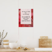 Abstraktes Alkoholtupfer im Rot & Gold Kunst, Dich Poster (Küche)