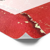 Abstraktes Alkoholtupfer im Rot & Gold Kunst, Dich Poster (Ecke)