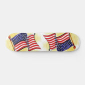 abstraktes altes Glanzdeck der amerikanischen Flag Skateboard (Horizontal)