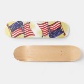 abstraktes altes Glanzdeck der amerikanischen Flag Skateboard (Horizontal)