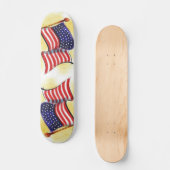 abstraktes altes Glanzdeck der amerikanischen Flag Skateboard (Vorderseite)