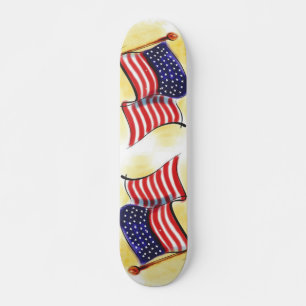 abstraktes altes Glanzdeck der amerikanischen Flag Skateboard