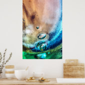 Abstraktes altes Glas Poster (Küche)