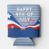Abstraktes amerikanisches Fahnendesign patriotisch Dosenkühler (Rückseite)