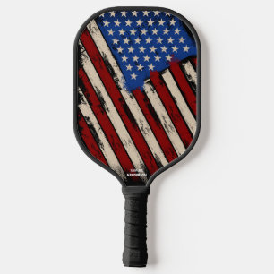 Abstraktes amerikanisches Flag, benutzerdefinierte Pickleball Schläger