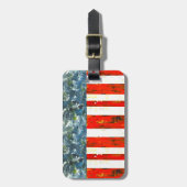 Abstraktes amerikanisches Flag Design Gepäckanhänger (Vorderseite vertikal)