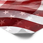 Abstraktes amerikanisches Flaggen-Muster, Red Whit Poster (Ecke)