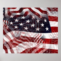 Abstraktes amerikanisches Flaggen-Muster, Red Whit