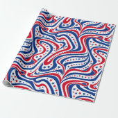 Abstraktes amerikanisches Flaggenpattern Geschenkpapier (Ungerollt)