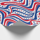 Abstraktes amerikanisches Flaggenpattern Geschenkpapier (Ecke)