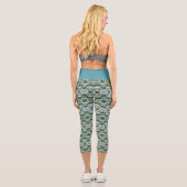 Abstraktes amerikanisches indisches Mosaikkunstmus Capri Leggings (Rückseite)