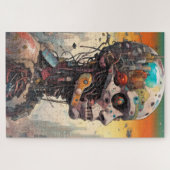 Abstraktes anatomisches Cyborg-Jigsaw-Puzzle Puzzle (Horizontal)