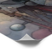 Abstraktes anatomisches Cyborg-Poster Poster (Ecke)