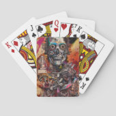 Abstraktes anatomisches Cyborg Spielkarten (Rückseite)