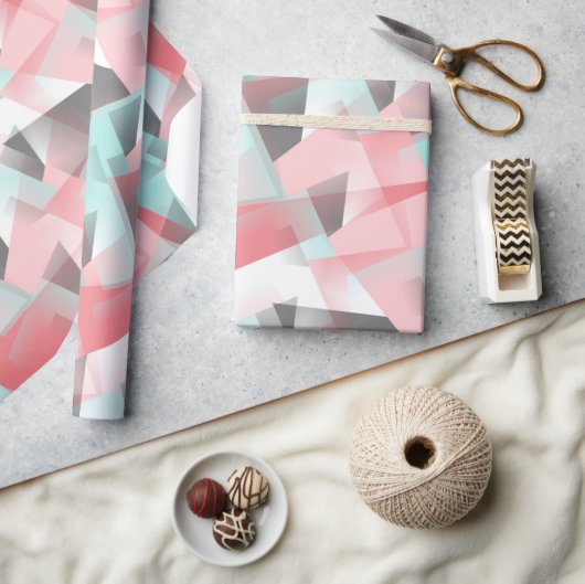 Abstraktes Angesagtes Modern geometrisches Mosaikk Geschenkpapier (Kunsthandwerk)