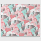 Abstraktes Angesagtes Modern geometrisches Mosaikk Geschenkpapier (Flach)