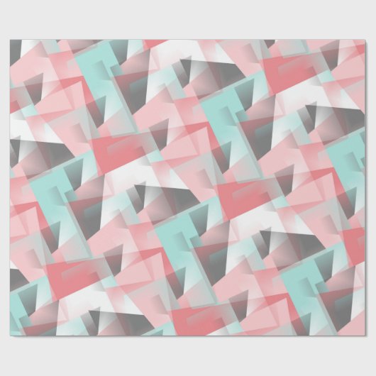 Abstraktes Angesagtes Modern geometrisches Mosaikk Geschenkpapier (Flach)