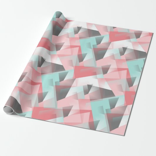 Abstraktes Angesagtes Modern geometrisches Mosaikk Geschenkpapier (Ungerollt)