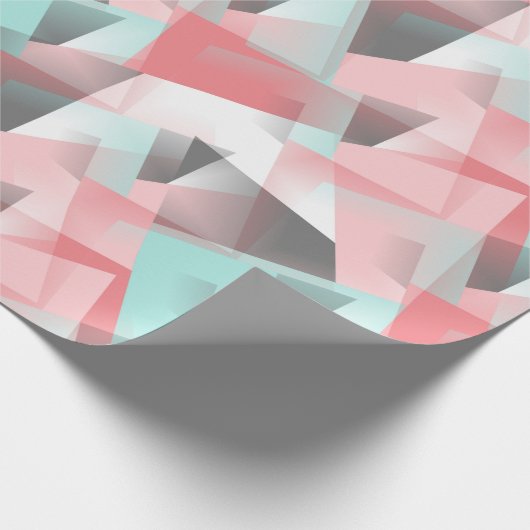 Abstraktes Angesagtes Modern geometrisches Mosaikk Geschenkpapier (Ecke)