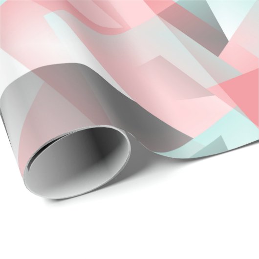 Abstraktes Angesagtes Modern geometrisches Mosaikk Geschenkpapier (Rolleneckpunkt)