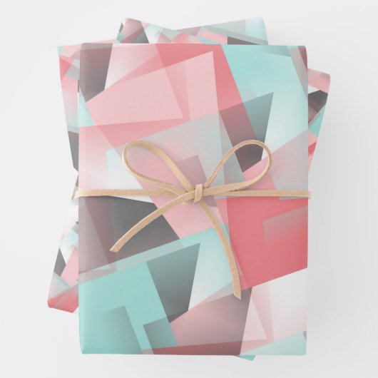 Abstraktes Angesagtes Modern geometrisches Mosaikk Geschenkpapier Set (Beispiel)